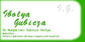 ibolya gubicza business card